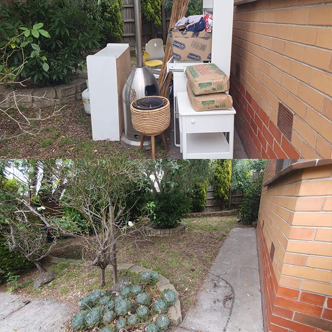 Tidy backyard after a full rubbish cleanout in Melbourne