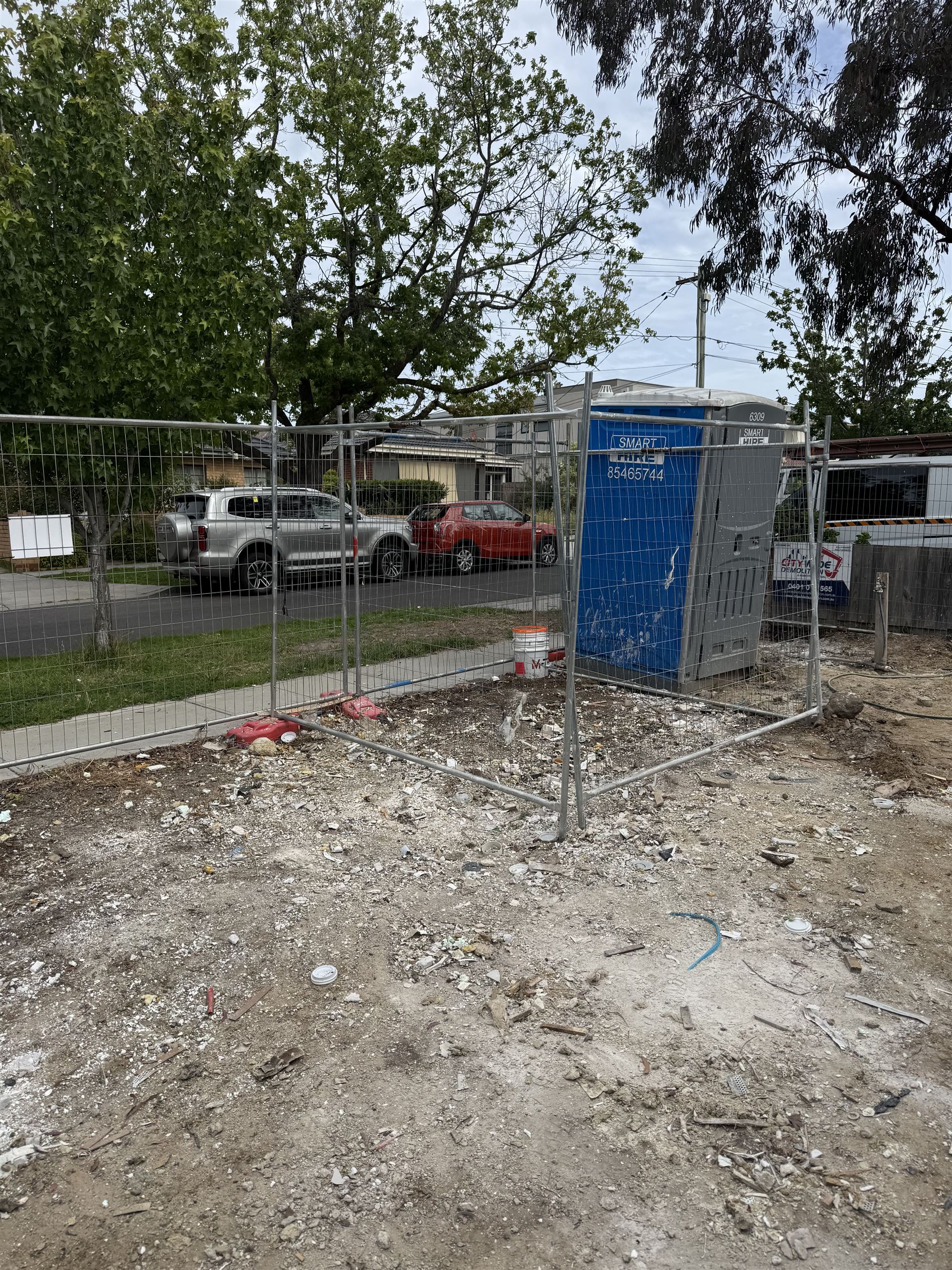 Construction site cleared